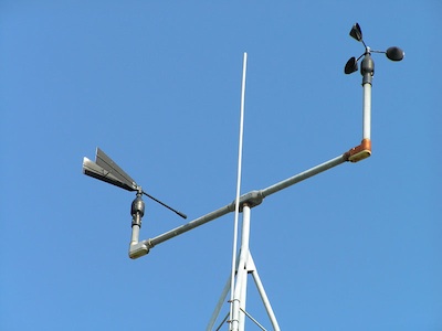 wind vane and anemometer