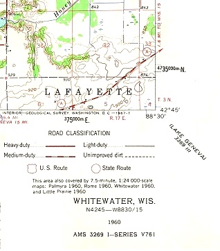 Portion of topographic map showing USPLS