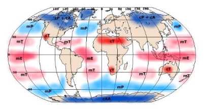 air mass souce regions